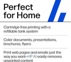 HP Smart Tank 5000 Wireless All-in-One Ink Tank Printer, Scanner, Copier with 2 Years of Ink Included, Best-for-Home, Cartridge-Free, Refillable, AI-Enabled (5D1B6A)