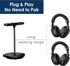 SIMOLIO Dual Wireless Headphones for TV Watching w/ 2.4G Transmitter & Charging Stand & Spare Battery, Dialog Clarifying, by-Pass, Tone & Balance Control, Clear Voice for Seniors, Long Range, SM829D2