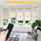 Rollerhouse AC123-06 RF433.92MHz Transmitter, 6 Channel Hand-Held Controller for Electric Blinds, Shades, Curtains, and Awnings - Black