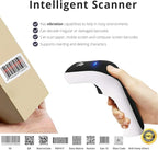 ScanAvenger Wireless Portable 1D&2D with Stand Bluetooth Barcode Scanner: 3-in-1 Handheld Scanner, Rechargeable Battery for Inventory - USB Bar Code/QR Reader (1D&2D with Next Gen Stand)