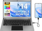 Portable Monitor with Keyboard,14inch 1080P FHD Lapdock Compatible with Raspberry Pi/Mini PC/Phone/PC/Game Console,CrowView Note Built-in Battery with RPi5 Adapter(Full TypeC & HDMI Cable Included)