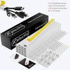 A+ ELECTRIC 315" Cable Hider, Wire Cover, Cables Raceway for Cord Hide, Long, Large, White and paintable Cords Cover Concealer Conduit Channel, TV, Ethernet Molding Electrical Wires Management Kit