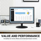 SKitphrati 19 Inch HD (1440 x 900) PC Monitor, Computer Monitor with HDMI VGA AV BNC USB Ports, 60Hz, 5Ms, VESA, Build-in Speakers, LED Display for Laptops and Desktops Office Home