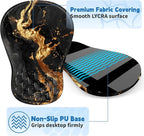 YIWEI Ergonomic Mouse Pad with Wrist Rest - Comfortable Office Mousepad with Memory Foam Wrist Support for Carpal Tunnel Relief, Mouse Pads with Non-Slip Base for Gaming and Home (Gold)