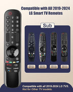 Replacement Voice Remote Control for LG Smart TVs 2019–2024, Compatible with Magic Remote AN-MR20/21/22/23/24GA with Pointer, 2-Year Warranty