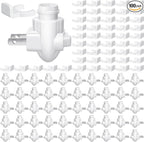 Tuanse 100 Sets Plug in Night Light Module Night Light Base with Shade Mounting Clip Plastic Lights Rotating Base for Making Your Own Decorative (White)