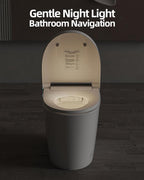 Luoware Smart Toilet Lite without Bidet, One Piece Elongated Modern Toilet with Heated Seat, Pump-Assisted Auto Flush, Foot Sensor Operation, Night Light, Built-in Water Tank, Blackout Flush