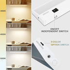 Ansen 2Packs of Under Cabinet Lighting Hardwired, 18in 15W 998LM Dimmable Led Light for Kitchen/Closet, CRI 92+, R9 90+, 3 Color Temperature, 3000K/4000K/5000K(Warm White, Cool White, Daylight)