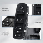 Wuangki Master Power Window Control Switch | Front Driver Side | 13+8 Pins | Compatible with 2011-2016 Journey | OE 68084001AD | Window Buttons