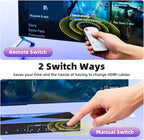 8k@60Hz HDMI Switch 3 in 1 Out Supports DSC 4K@240Hz 3D HDR10+ HDCP 2.3 VRR, ALYYDBG HDMI 2.1 Switcher with Remote for PS4/5 Xbox Nintendo Swtich Roku Fire Stick Apple TV to Connect TV Monitor