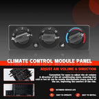 A/C Control Panel Compatible with Peterbilt 2008-2015 Air Control Module HVAC Temperature Control Module Q21-6012