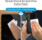 Screen Cleaner Wipes by iCloth – Individually Wrapped – Travel Size – Streak-Free (24 Large Wipes)