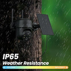 Cinnado 2K Cameras for Home Security-2.4G WiFi Outdoor Camera Wireless Solar/Battery Powered, 360° Viewing, Human Detection, Color Night Vision, Cloud/SD Storage B6 (B6-Black-1pack-2.4G)