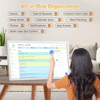 27 Inch Digital Calendar Chore Chart with Touchscreen - 1080P Full HD Interactive Display, Wall & Desk Mountable Family Planner, to-Do List & Meal Planner, Digital Picture Frame Gifts for Women Mom