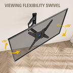 Mounting Dream TV Wall Mount for Most 26-55" TVs , Television Mount Full Motion with Swivel Articulating Arm , Center Design Wall Mount Bracket , up to VESA 400x400mm and 77 lbs Loading MD2418-MX