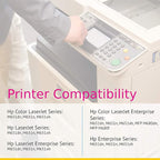 CS Replacement Toner Cartridge Compatible with HP 654X / 654A CF330X Black CF331A Cyan CF333A Magenta CF332A Yellow Color Enterprise M651dn M651n M651xh M680dn M680f 4 Color Set