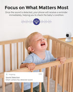 Hugolog 3K 5MP Indoor Pan/Tilt Security Camera with Auto-Focus,Ideal for Baby Monitor/Pet Camera/Home Security,Starlight Color Night Vision,Human/Pet AI,Noise Reduction,US Cloud,Works with Alexa