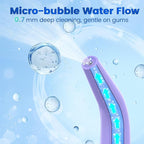 WellLeo Water Flosser for Teeth, Portable Oral Irrigator Rechargeable Water Dental Flosser Pick with High Pressure 5 Jet Tips, IPX7 Travel Water Flossing for Brace Teeth Cleaner Gum Care