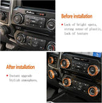 Knob Cover for F150 AC Climate Control Switch/Trailer/4WD/VOL/Tune Button Interior Center Console Trim Accessories Compatible with Ford F150 XLT 2016 2017 2018 2019 (Orange 6 Pcs)