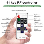 RF Mini Wireless LED Remote Controller for Single Color 3528 5050 COB LED Strip Lights,Wireless LED Control with DC Connector,RF Dimmer Switch for DC 5-24V LED Ribbon Led Shelf Lights Cabinet