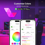 Nanoleaf Shapes LED Lights for Wall, WiFi Smart Home Wall Panel Light RGBW 16M+ Color LED Dimmable Gaming and Home Decor Wall Lights Smarter Kits (Triangles Smarter Kit 7 Pack)