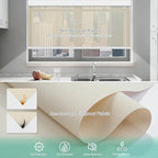 Kilonity Motorized Roller Shades, Light Filtering Remote Control Custom Window Shades Compatible with Alexa Google Assistant via RF Hub, Rechargeable Electric Blinds for Windows (Fireproof Beige)