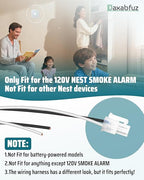 Smoke Alarm Replacement Wire Fit for Google Nest Protect Smoke Alarm 120V, Not Fit for Other Nest Devices