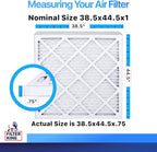 Filter King 38.5x44.5x1 Air Filter | 4-PACK | MERV 8 HVAC Pleated A/C Furnace Filters | MADE IN USA | Actual Size: 38.5 x 44.5 x .75"
