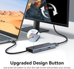 HODO Docking Station to Dual HDMI Monitors Adapter USB C to Dual HDMI Adapter 4K 60 Hz for Laptops Docking Station Dual Monitor with PD 3 USB Port Button Compatible for HP Elitebook Dell XPS 13 15 etc