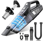 CKIKH Handheld Vacuum Cordless, 15000PA Strong Suction Hand Held Car Vacuum Cleaner Portable with Multi-Nozzles & Washable Filter, Lightweight Dust Busters Rechargeable for Home, Car, Office, Pets