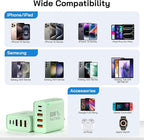 2Pack USB C Fast Charger Block, Total 60W 5-Port USB C Wall Charger 30W Type C Charging Block, 2USB C+3USB A PD 3.0 Multiport Charging Cube for iPhone 17 16 15 14 Pro Max, G-alaxy S25 S24 Ultra, i Pad