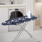 ZCFYGDX Ironing Board Covers Butterfly Blue Flower Print Lightweight & Breathable Anti-Slip & Wear-Resistant (15 x 54 in) Hook & Loop Elastic Edge Easy to Install, Scorch Resistant Decor Size-XL