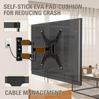 Mounting Dream TV Wall Mount for Most 26-55" TVs , Television Mount Full Motion with Swivel Articulating Arm , Center Design Wall Mount Bracket , up to VESA 400x400mm and 77 lbs Loading MD2418-MX