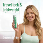BAREWIZE Bikini Trimmer for Women, Electric Shaver for Women | LED Light, IPX7 Waterproof, USB-C Rechargeable, Ceramic Blade | Electric Razors for Women, Pubic Hair Trimmer Women (Jade Glow)