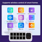 VELATEMOR AI Voice Control Panel, 10 LCD Mechanical Buttons 2.01 Inch Auxiliary Screen, with AI Voice Recognition and One Key Macro, for OS X Smart Home Automation (Black)