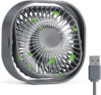 RJVW 4 Inch Small USB Desk Fan, 3-Speed Portable & 360°Rotatable Mini Cooling Fan, USB-Powered Desktop Fan for Home Office Bedroom Dorm Indoor Outdoor Summer Gift