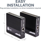 SIIG 4K HDMI Extender Balun Over CAT6/7 - Up to 230ft (70m), 4K@60Hz, Loopout, HDCP 2.2, Near Zero Latency, EDID Learning, ARC & Audio Extractor, Two-Way IR, ESD Protection (CE-H26L11-S1)