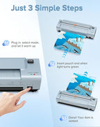 OidoZac 13 Inch Laminator Machine with 20 Laminating Sheets, 11x17 Hot & Cold laminator for Teachers 10 in 1 with Auto Paper Feed, Never Jam Technology Personal Laminator for Home Office School