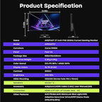 Amzfast 27 inch 200Hz Curved Gaming Monitor, FHD 1080P Computer Monitor with Built-in Speakers, MPRT 1ms with Fast VA Panel | 130% sRGB, 3000:1,1500R | 12 Months Warranty Exchange