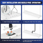 JTT LED Linear High Bay Light,200/150/100W 2FT 30000LM Shop Light Commercial 360° Adjustable 4/5000 CCT Tilt Hanging LED High Bay Shop Lighting Fixtures for Garage Warehouse Workshop Store, ETL 2-Pack