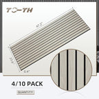 TO-TH Wood-Look Acoustic Wall Panels, 10 Pack 47.2” x 23.6” Sound Panels, Decorative Wood Panels for Wall Sound Dampening Panels for Home, Office, Basement, Natural Oak with Mitered Edges