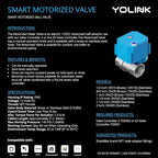 NSF Certified Pulse Meter + Shutoff Valve Kit, 2", FlowSmart Controller YS5006 Reads Meter Pulses, Real-Time Usage & Leak Detection, Auto Shutoff (D2D Offline), LoRa Long Range, Hub Included