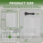 Koretech Grid Wall Panels 3 Pcs, Commercial Grade Gridwall Panels, Metal Grid Wall Panel Display Stand, You Can DIY 6 Pack 2'x3' or 3 Pack 2'x6', White