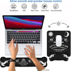 Wrist Rest Support Ergonomic Gel Mouse Pad & Memory Foam Keyboard Set, Non-Slip Rubber PU Base for Home Office Working Studying Easy Typing & Pain Relief, Ouija Board