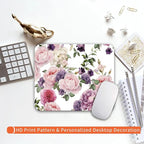 Armanza Square Mouse Pad Floral Roses,Personalized Premium-Textured Custom Mouse Mat Design,Washable Mousepad Cloth,Non-Slip Rubber Base Computer Mouse Pads for Wireless Mouse