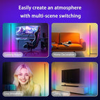 Tyute LED Corner Floor Lamp, 68+ Scenes, 16 Million Colors Corner Light with App & Remote Control, 65” Smart RGB Ambient Lighting with Music Sync, Mood Lighting for Bedroom, Living Room, Gaming Room
