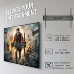 WALI Heavy Duty TV Wall Mount for 43-120 Inch Flat Curved TVs up to 165 lbs,Low Profile 1.2 Inch from Wall,Mounting Holes up to 900x600mm,Compatible with Stud Spacing, Easy Install Bracket,Black