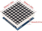 ACEIRMC 5PCS MAX7219 8x8 Dot Matrix LED Display Module 5V MCU Control MAX7219 88 LED Dot Matrix DIY Kit (B)