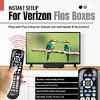 ANDERIC RRP265V5 Replacement Remote Control Compatible with Verizon FiOS 2-Device, Version 2/3/4/5 RC2655007/01, Work with All FiOS Systems and Set Top Boxes Replacement Controller
