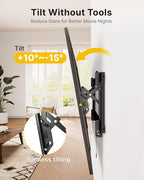 monTEK Heavy Duty Tilting TV Wall Mount for 55–105" Large TVs up to 200 lbs – Low Profile, Universal Fit, Tilt & Swivel Adjustment, 6.8" Extension, Max VESA 1000x600mm, Fits 16"/18"/24"/32" Studs